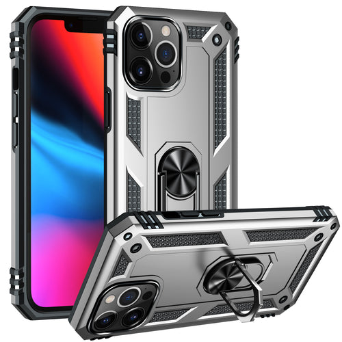 KIKO Tech Armor Ring Stand Hülle mit Metallplatte für iPhone 13 Pro