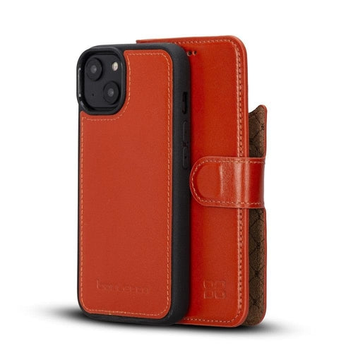 Apple iPhone 14 Serie Abnehmbares Leder Brieftaschen-Etui Bunt - MW