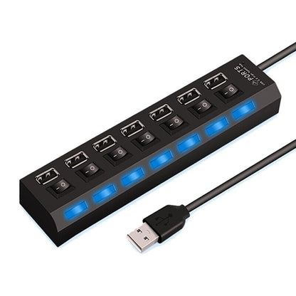 7-Port-USB-2.0-/3.0-Hub-Splitter-Adapter High-Speed für PC Laptop Mac