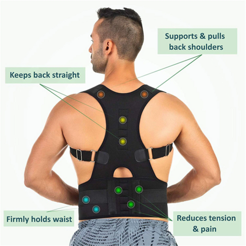 Haltungskorrektur Stützgürtel Magnetisch Rücken Schulterbandage Für