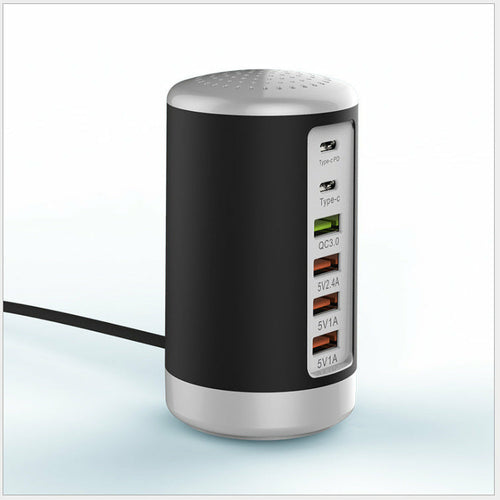 6-Port-Zylinderadapter 65 W Hochleistungs-Schnellladung
