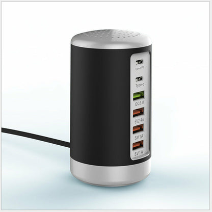 6-Port-Zylinderadapter 65 W Hochleistungs-Schnellladung
