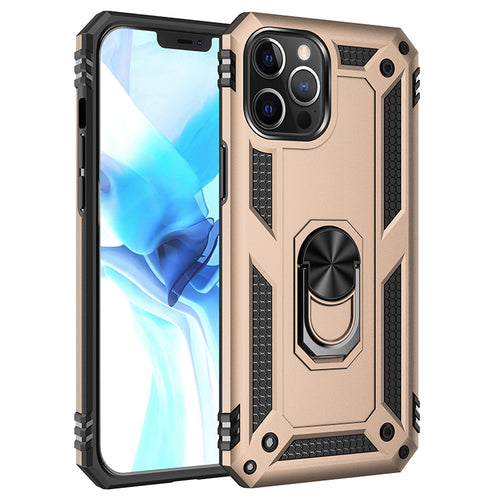 Tech Armor Ring Stand Grip Hülle mit Metallplatte für iPhone 12 /