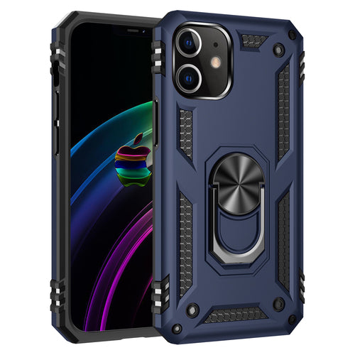 Tech Armor Ring Stand Grip Case mit Metallplatte für iPhone 12 Mini