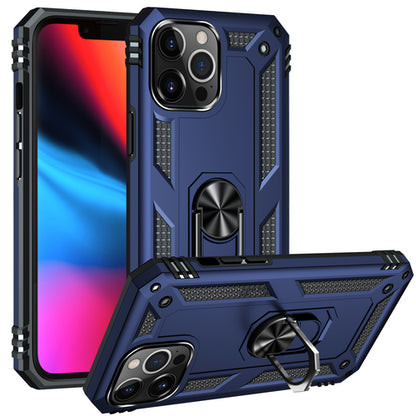 KIKO Tech Armor Ring Stand Case with Metal Plate for iPhone 13 Pro