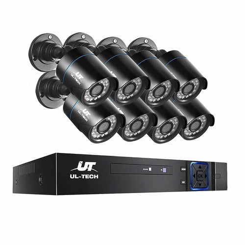 UL-TECH 1080P Security Camera System 8CH DVR with 8 CCTV Bullet
