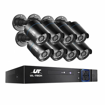 UL-TECH 1080P Security Camera System 8CH DVR with 8 CCTV Bullet