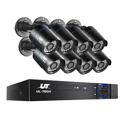 UL-TECH 1080P Security Camera System 8CH DVR with 8 CCTV Bullet