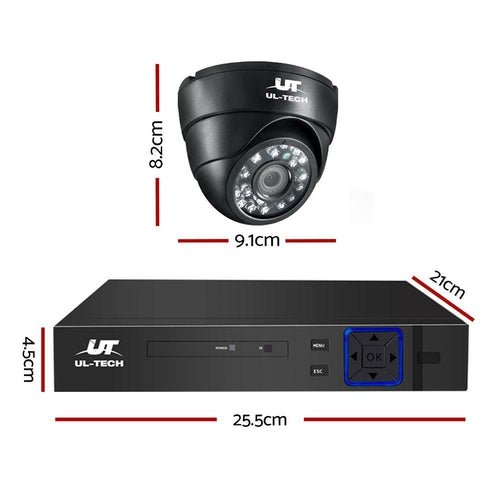 UL-TECH 1080P Überwachungskamerasystem 8CH DVR mit 8 CCTV Dome-Kameras