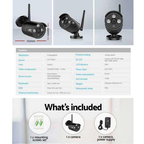 UL-tech Wireless CCTV 3MP Bullet-Kamera