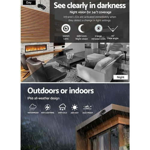UL-tech Wireless CCTV 3MP 2 Cameras Bullet