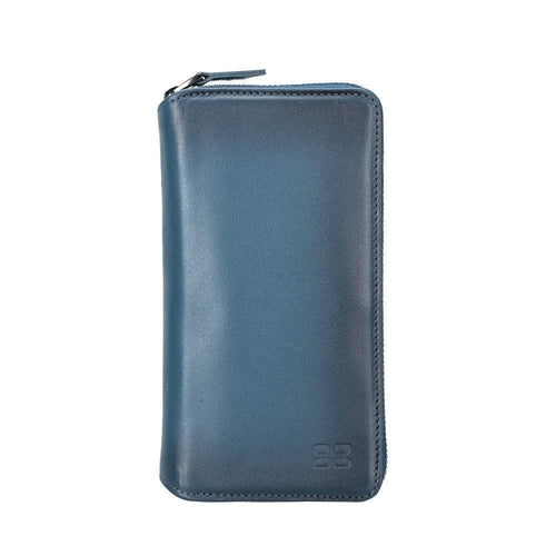 Apple iPhone 14 Serie Abnehmbare und Reißverschluss-Leder-Brieftaschenhülle - PMW