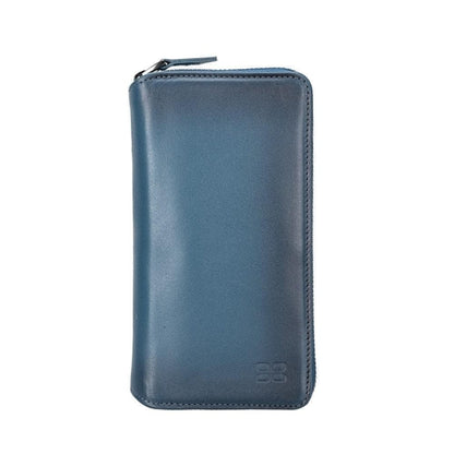 Apple iPhone 14 Serie Abnehmbare und Reißverschluss-Leder-Brieftaschenhülle - PMW