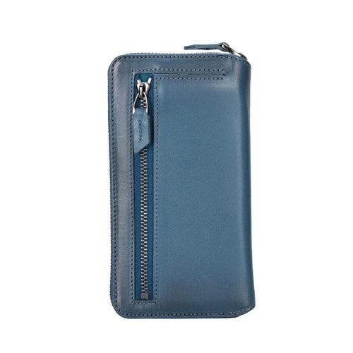 Apple iPhone 14 Serie Abnehmbare und Reißverschluss-Leder-Brieftaschenhülle - PMW
