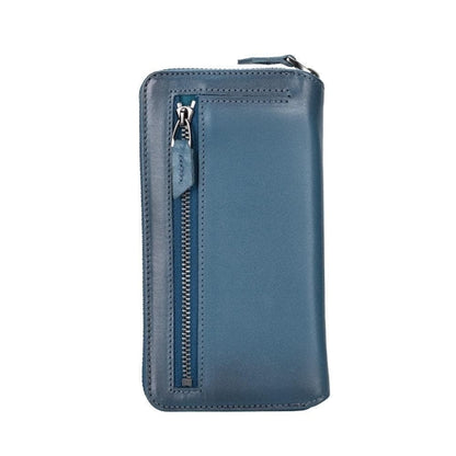 Apple iPhone 14 Serie Abnehmbare und Reißverschluss-Leder-Brieftaschenhülle - PMW