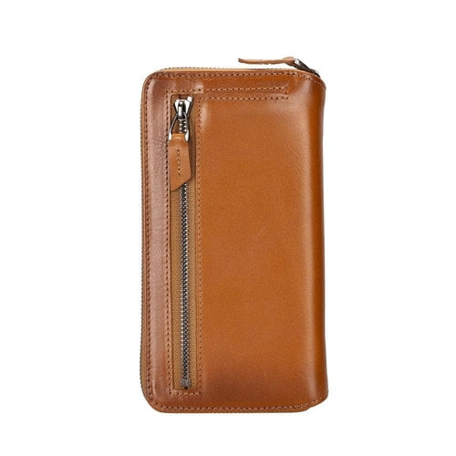 Apple iPhone 14 Serie Abnehmbare und Reißverschluss-Leder-Brieftaschenhülle - PMW