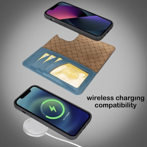 Apple iPhone 14 Serie Abnehmbares Leder Brieftaschen-Etui Bunt - MW