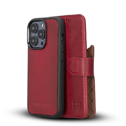 Apple iPhone 14 Serie Abnehmbares Leder Brieftaschen-Etui Bunt - MW