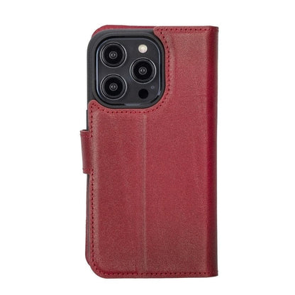 Apple iPhone 14 Serie Abnehmbares Leder Brieftaschen-Etui Bunt - MW