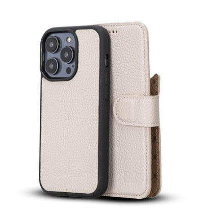Apple iPhone 14 Serie Abnehmbares Leder Brieftaschen-Etui Bunt - MW