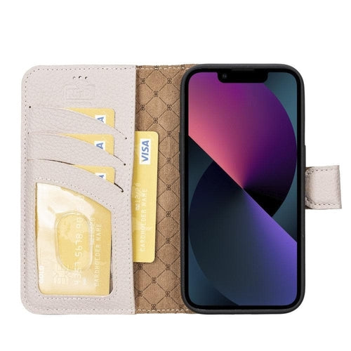Apple iPhone 14 Serie Abnehmbares Leder Brieftaschen-Etui Bunt - MW