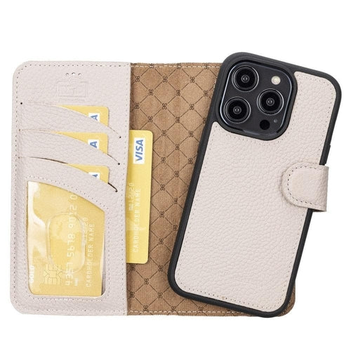 Apple iPhone 14 Serie Abnehmbares Leder Brieftaschen-Etui Bunt - MW