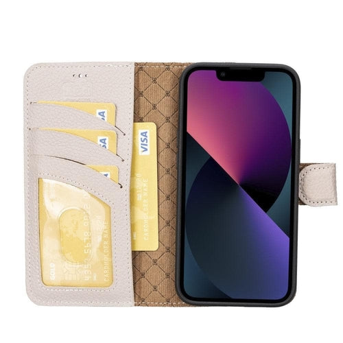 Apple iPhone 14 Serie Abnehmbares Leder Brieftaschen-Etui Bunt - MW