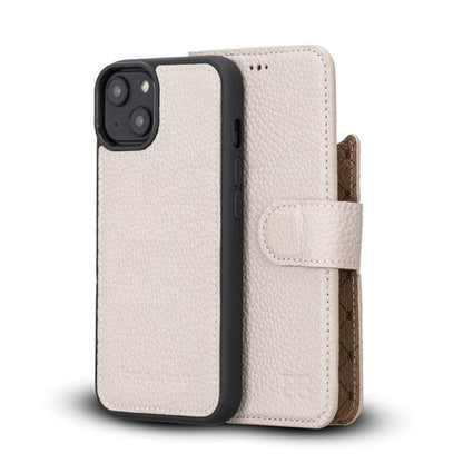 Apple iPhone 14 Serie Abnehmbares Leder Brieftaschen-Etui Bunt - MW