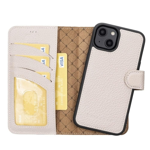 Apple iPhone 14 Serie Abnehmbares Leder Brieftaschen-Etui Bunt - MW