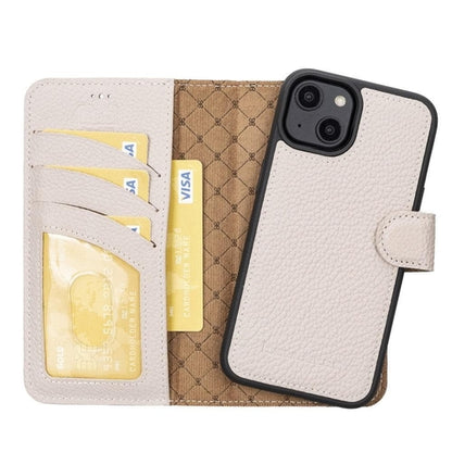 Apple iPhone 14 Serie Abnehmbares Leder Brieftaschen-Etui Bunt - MW