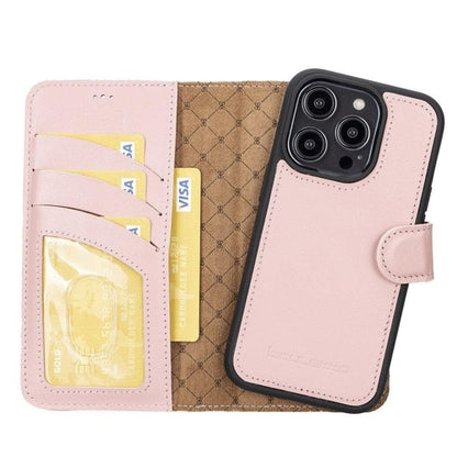 Apple iPhone 14 Serie Abnehmbares Leder Brieftaschen-Etui Bunt - MW