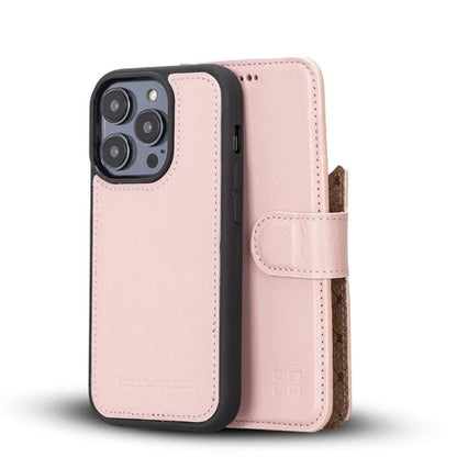 Apple iPhone 14 Serie Abnehmbares Leder Brieftaschen-Etui Bunt - MW