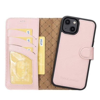 Apple iPhone 14 Serie Abnehmbares Leder Brieftaschen-Etui Bunt - MW