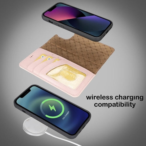 Apple iPhone 14 Serie Abnehmbares Leder Brieftaschen-Etui Bunt - MW