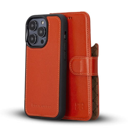 Apple iPhone 14 Serie Abnehmbares Leder Brieftaschen-Etui Bunt - MW