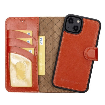 Apple iPhone 14 Serie Abnehmbares Leder Brieftaschen-Etui Bunt - MW