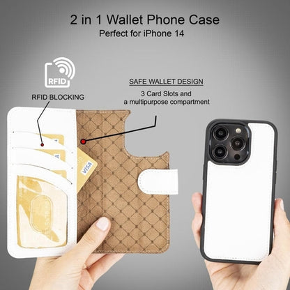 Apple iPhone 14 Serie Abnehmbares Leder Brieftaschen-Etui Bunt - MW