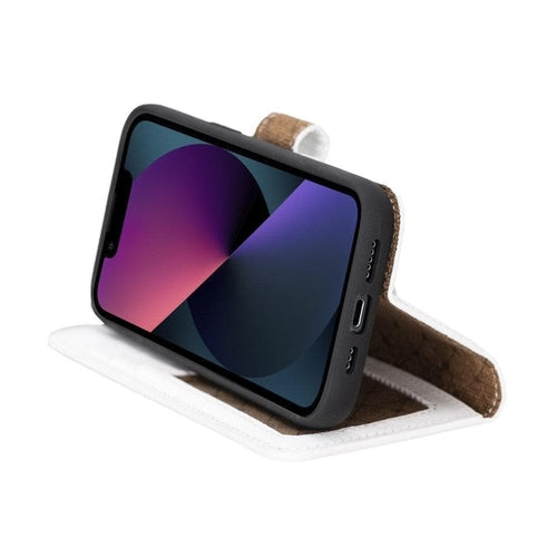 Apple iPhone 14 Serie Abnehmbares Leder Brieftaschen-Etui Bunt - MW