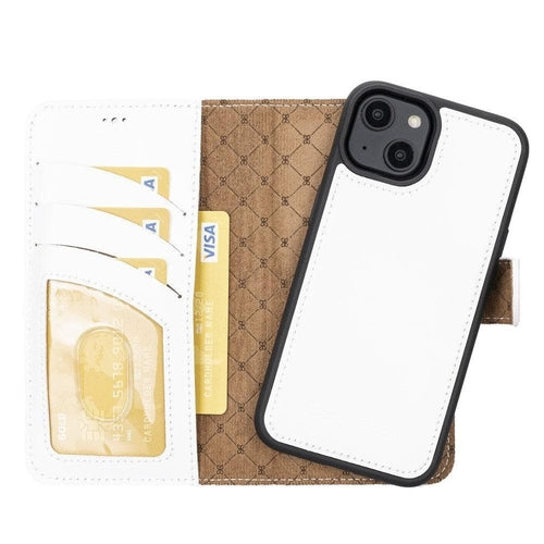 Apple iPhone 14 Serie Abnehmbares Leder Brieftaschen-Etui Bunt - MW