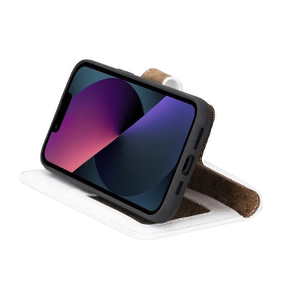 Apple iPhone 14 Serie Abnehmbares Leder Brieftaschen-Etui Bunt - MW
