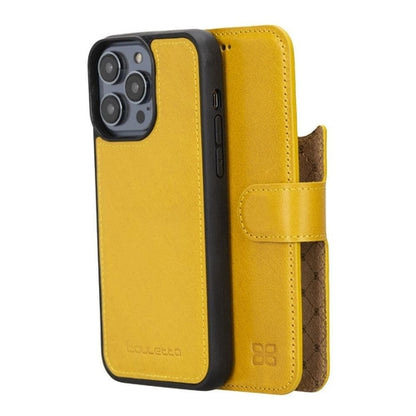 Apple iPhone 14 Serie Abnehmbares Leder Brieftaschen-Etui Bunt - MW