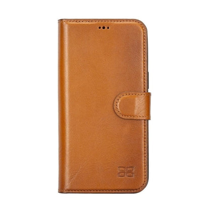 Apple iPhone 14 Serie Abnehmbare Leder Brieftasche Hülle Dunklere Farbe -