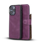 Apple iPhone 14 Serie Abnehmbare Leder Brieftasche Hülle Dunklere Farbe -