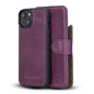 Apple iPhone 14 Serie Abnehmbare Leder Brieftasche Hülle Dunklere Farbe -