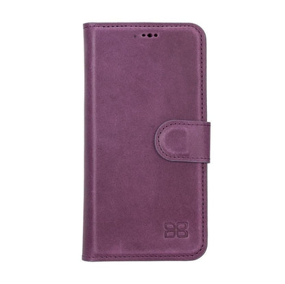 Apple iPhone 14 Serie Abnehmbare Leder Brieftasche Hülle Dunklere Farbe -