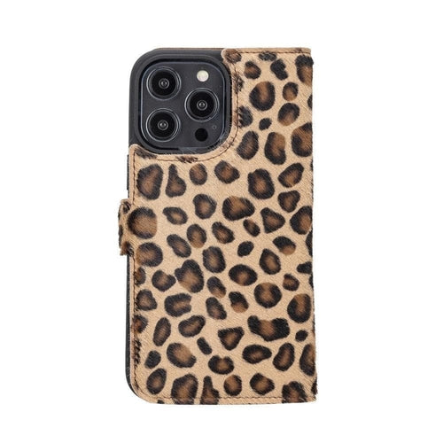 Apple iPhone 14 Serie Abnehmbare Leder Brieftasche Hülle Dunklere Farbe -
