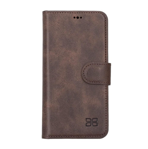 Apple iPhone 14 Serie Abnehmbare Leder Brieftasche Hülle Dunklere Farbe -