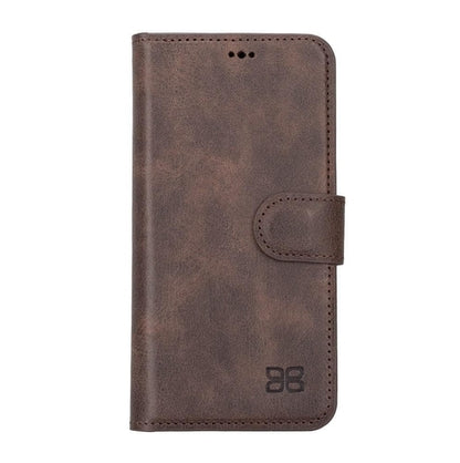 Apple iPhone 14 Serie Abnehmbare Leder Brieftasche Hülle Dunklere Farbe -