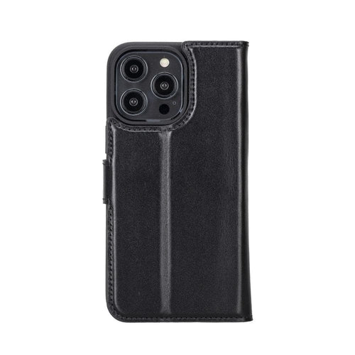 Apple iPhone 14 Serie Abnehmbare Leder Brieftasche Hülle Dunklere Farbe -