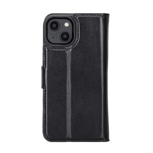 Apple iPhone 14 Serie Abnehmbare Leder Brieftasche Hülle Dunklere Farbe -